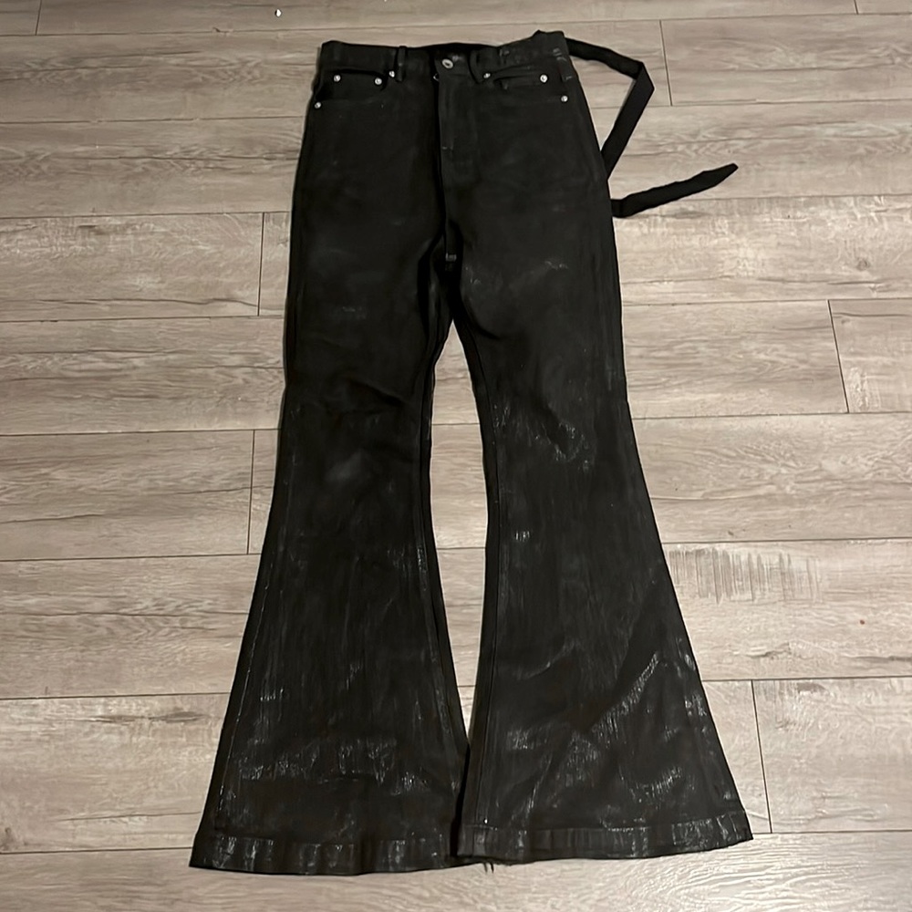 Rick Owens drkshdw Bolans Bootcut waxed denim